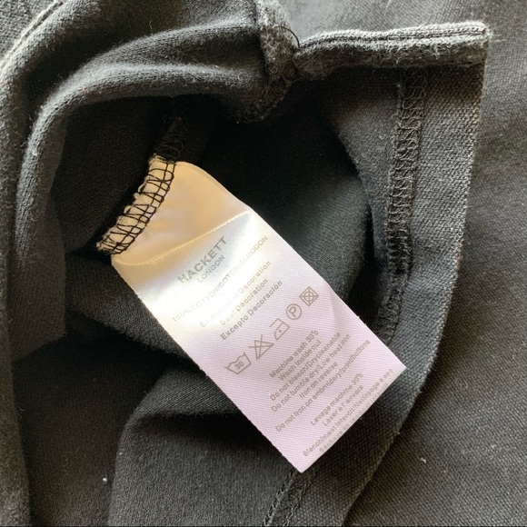 Hackett Aston Martin Polo Small Medium Cotton Black Blue - Picture 7 of 7